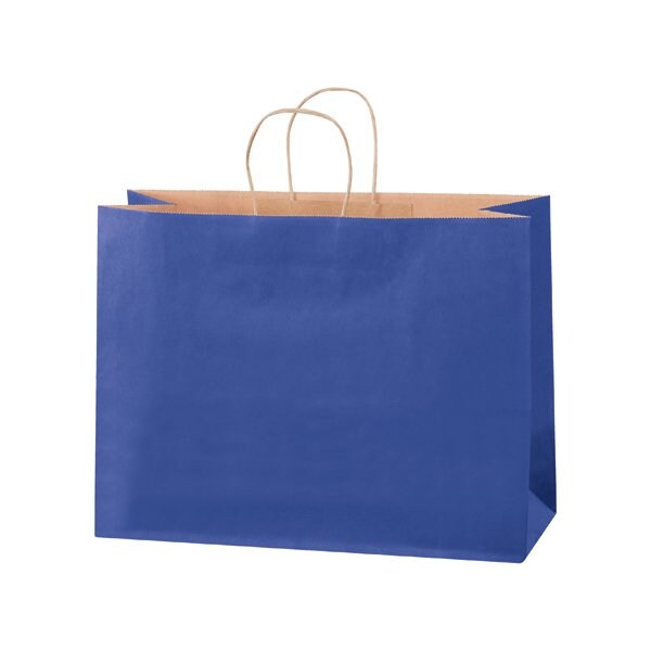 Bsc Preferred 16 x 6 x 12'' Parade Blue Tinted Shopping Bags, 250PK BUY00032147 - main